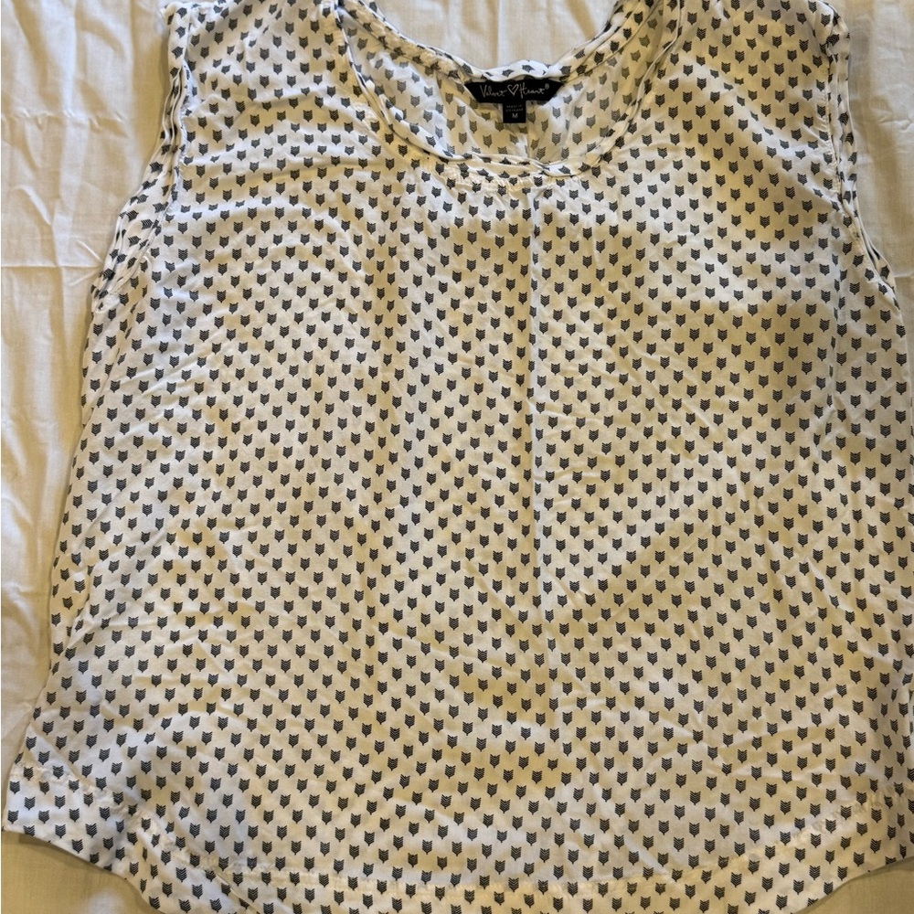 Velvet Heart White and Black Blouse
